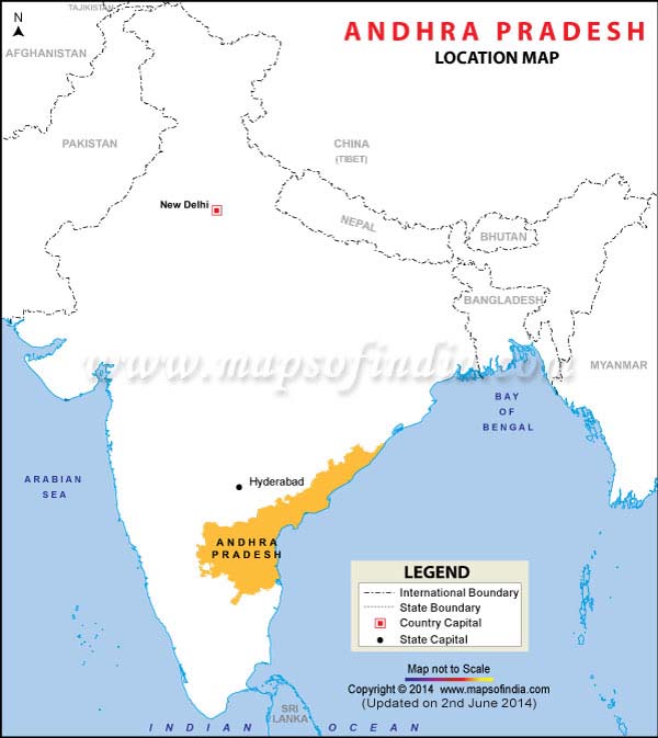 Location Map Of Andhra Pradesh