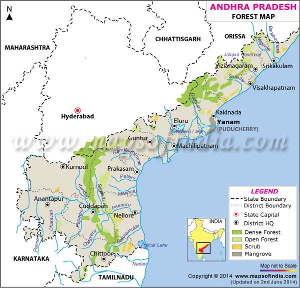Forest Map of Andhra Pradesh