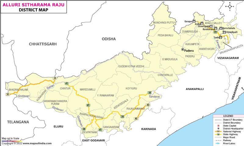 District Map of Alluri Sitharama Raju