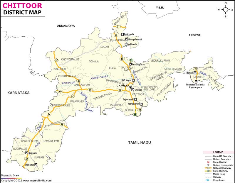 Chittoor District Map With Villages Chittoor District Map