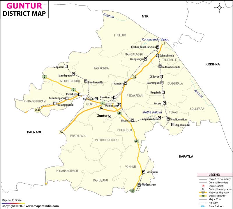District Map of Guntur