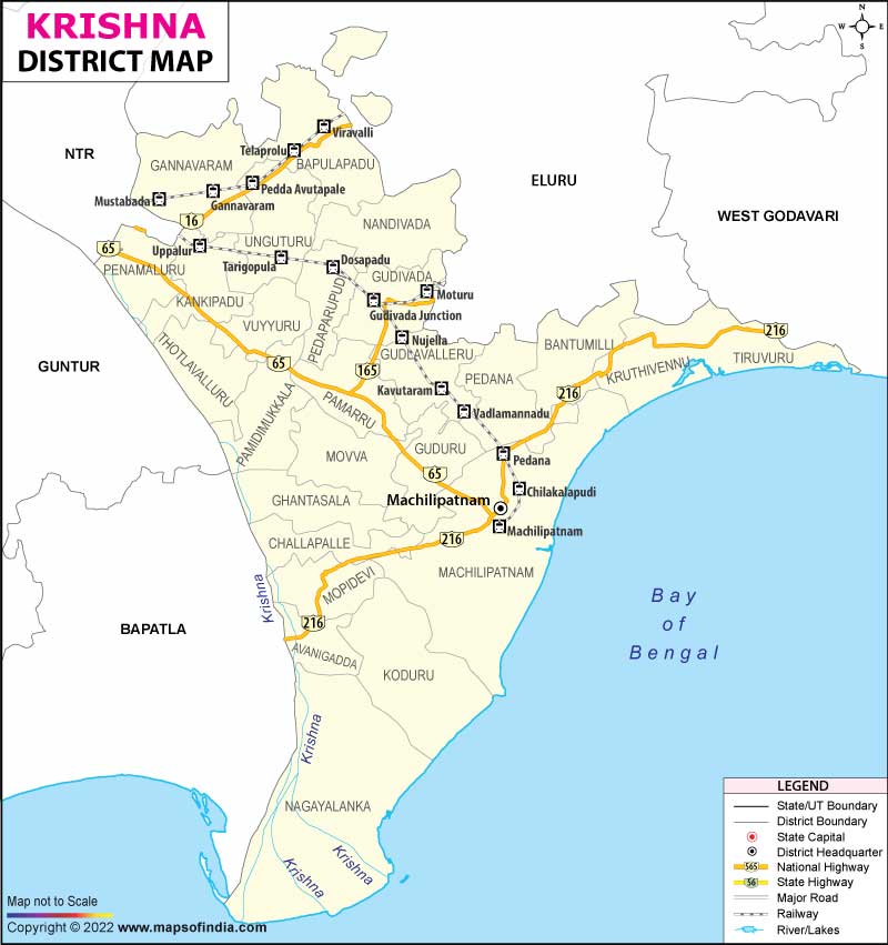 District Map of Krishna