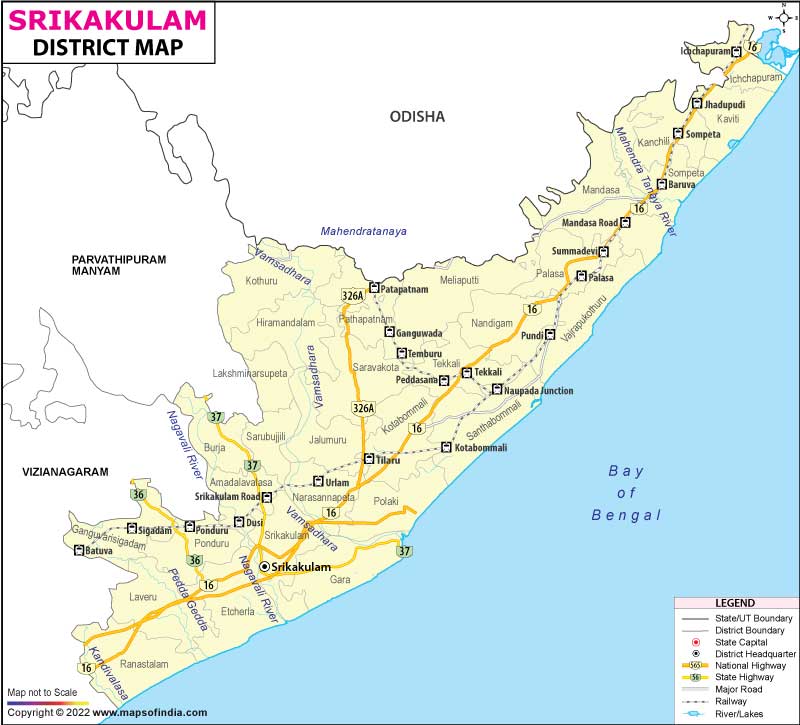 District Map of Srikakulam