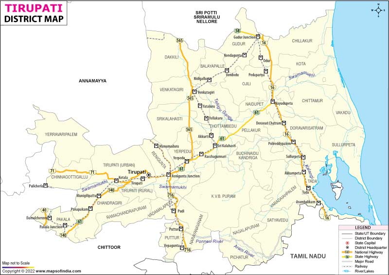District Map of Tirupati