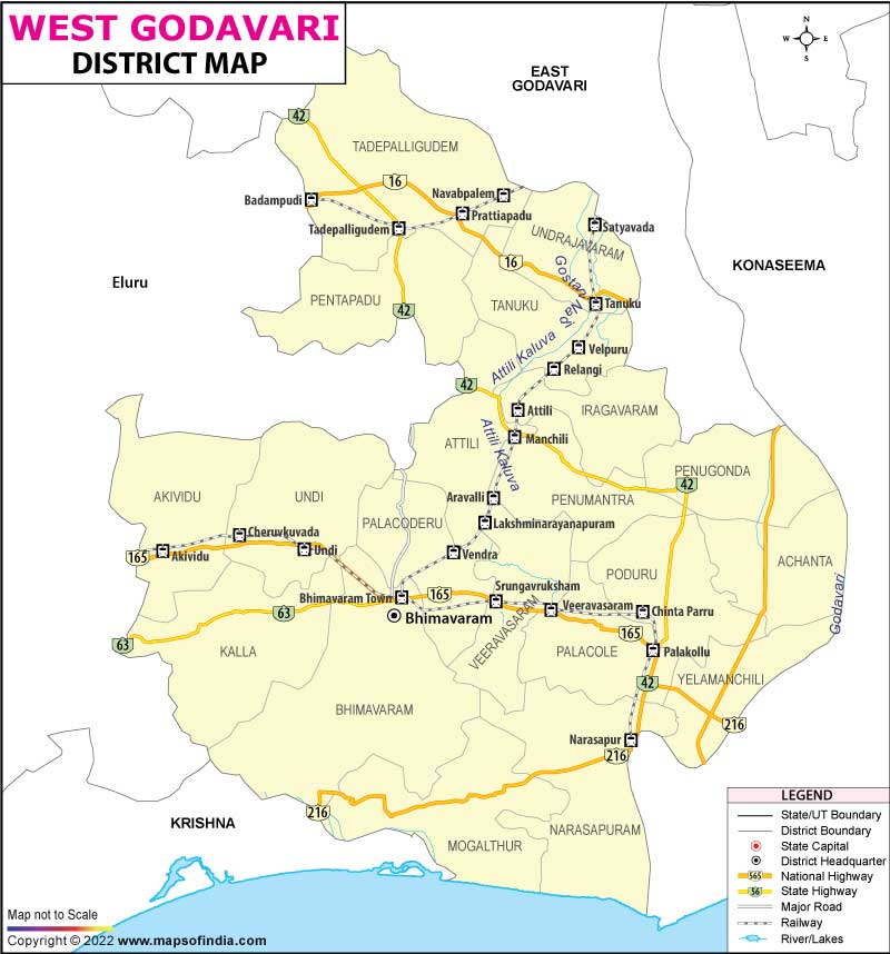 District Map of West Godavari