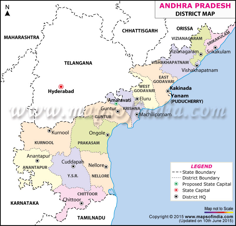 andhra pradesh and telangana map with districts Andhra Pradesh After Formation Of Telangana Proposed Andhra andhra pradesh and telangana map with districts