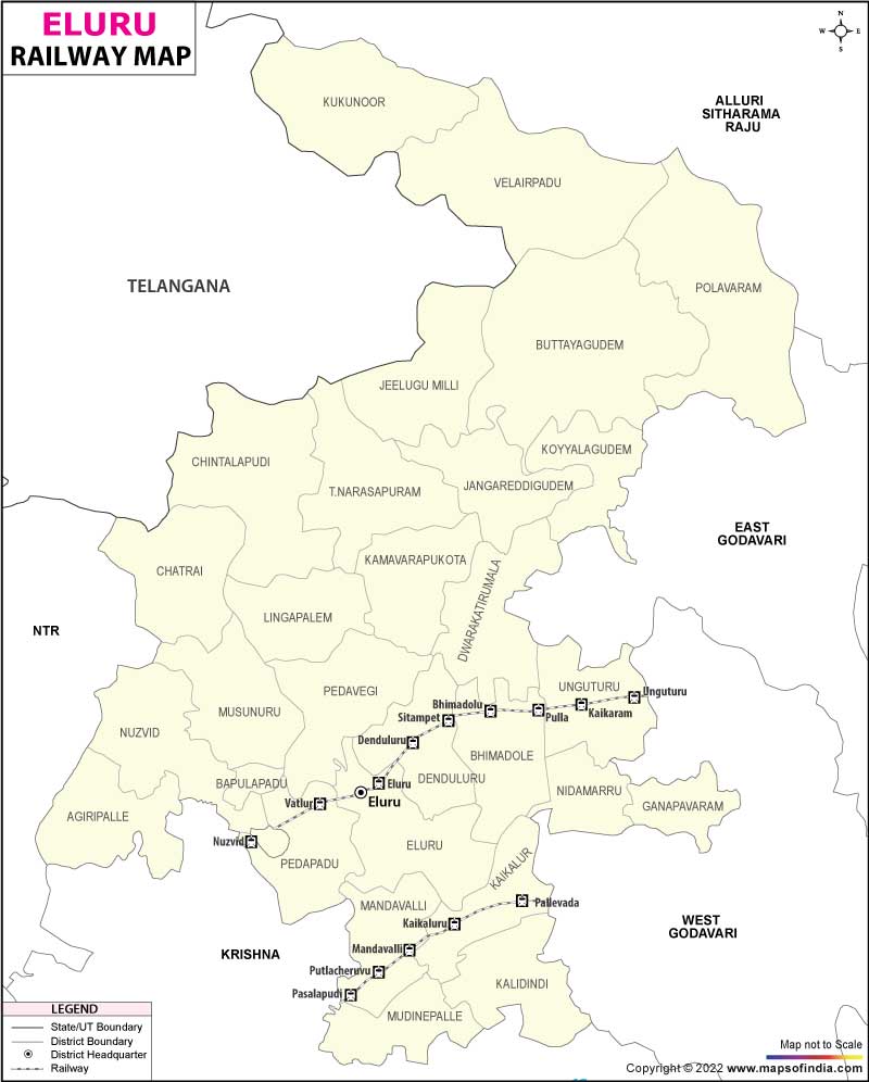 Railway Map of Eluru