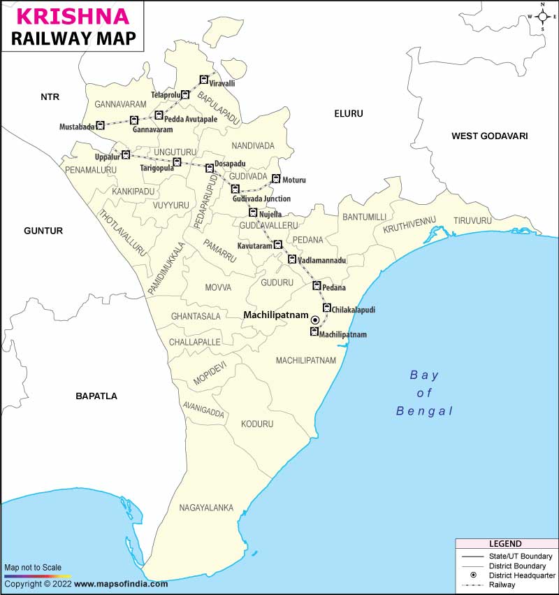 Railway Map of Krishna