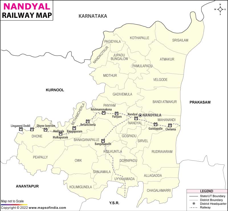 Railway Map of Nandyal