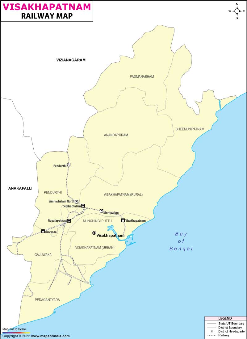 Railway Map of Vishakapatanam