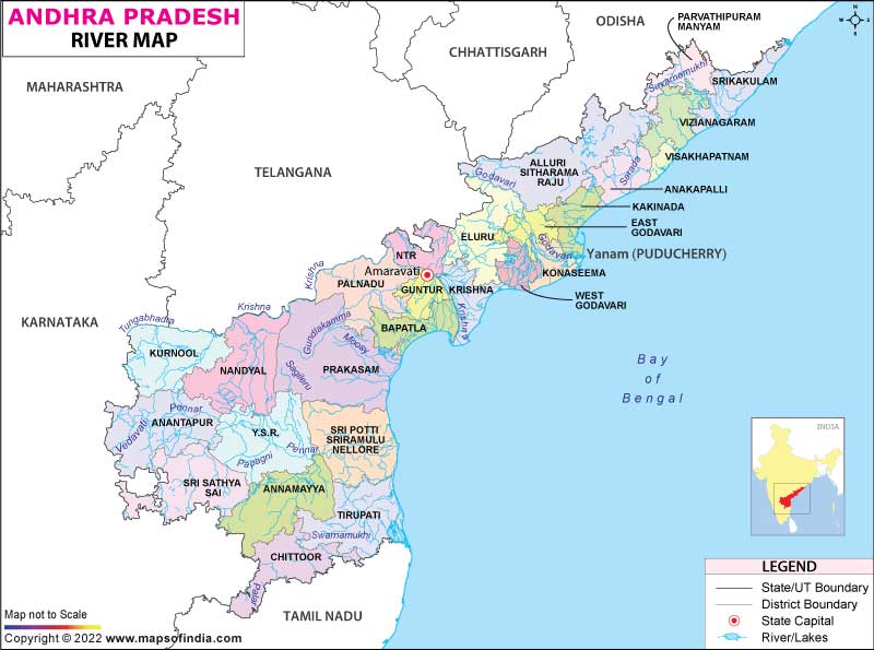 Rivers Map of Andhra Pradesh