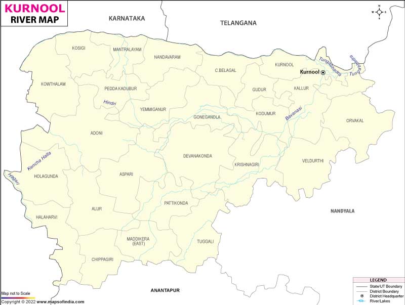 River Map of Kurnool
