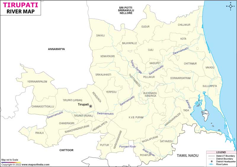 River Map of Tirupati