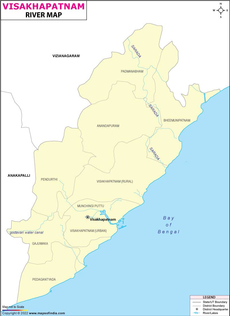 River Map of Vishakapatanam