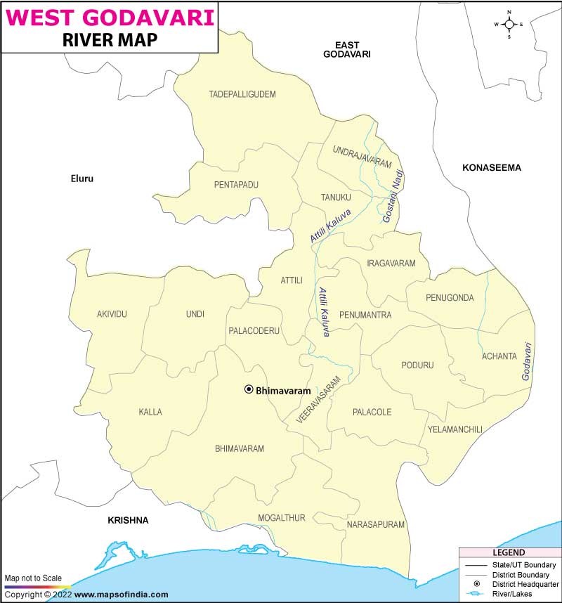 River Map of West Godavari