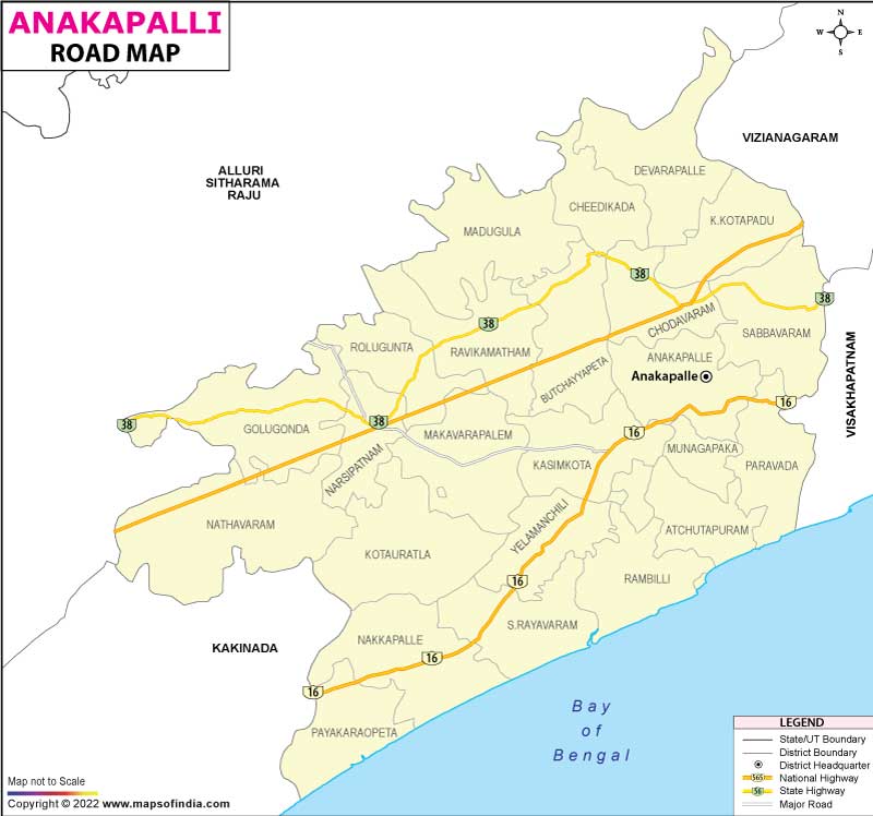 Road Map of Anakapalli