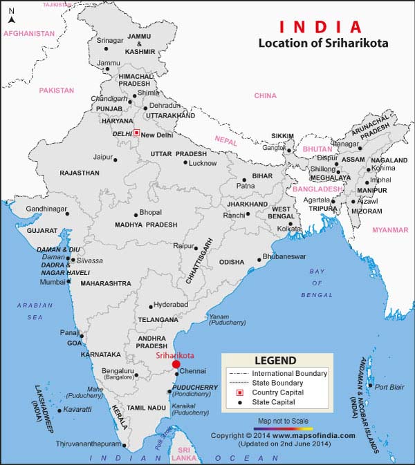 Location Map of Sriharikota