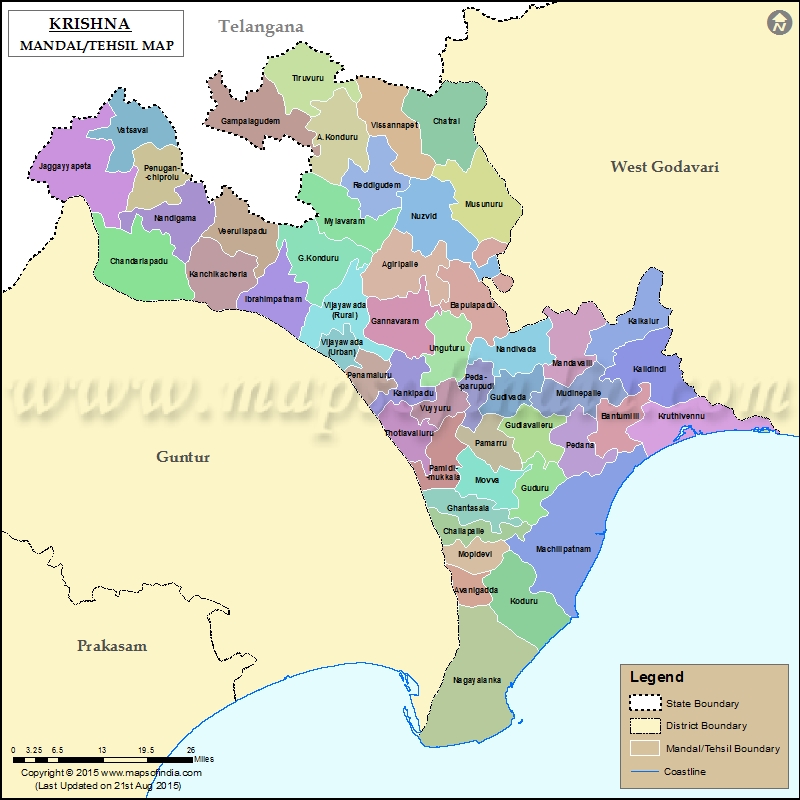 Map of Krishna Tehsil