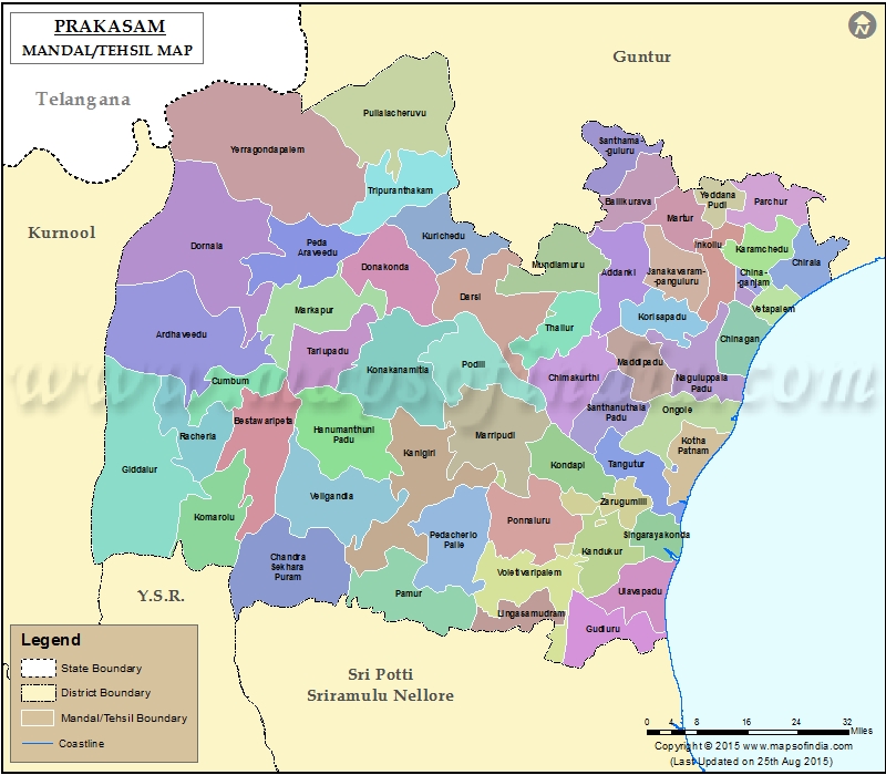 Map of Prakasam Tehsil