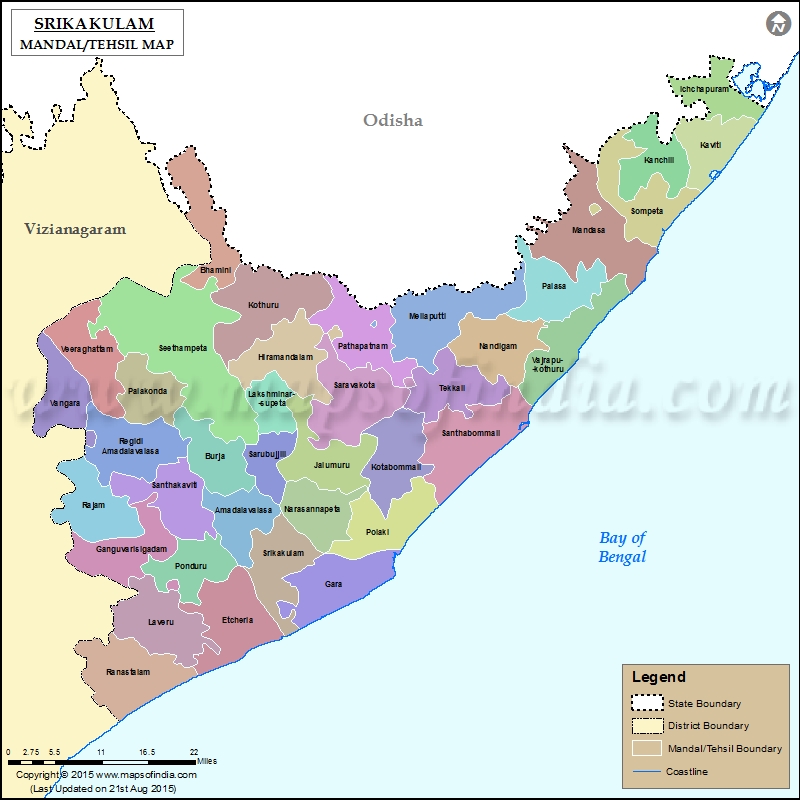 Map of Srikakulam Tehsil