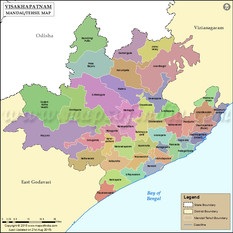 Map of Vishakhapatnam Tehsil