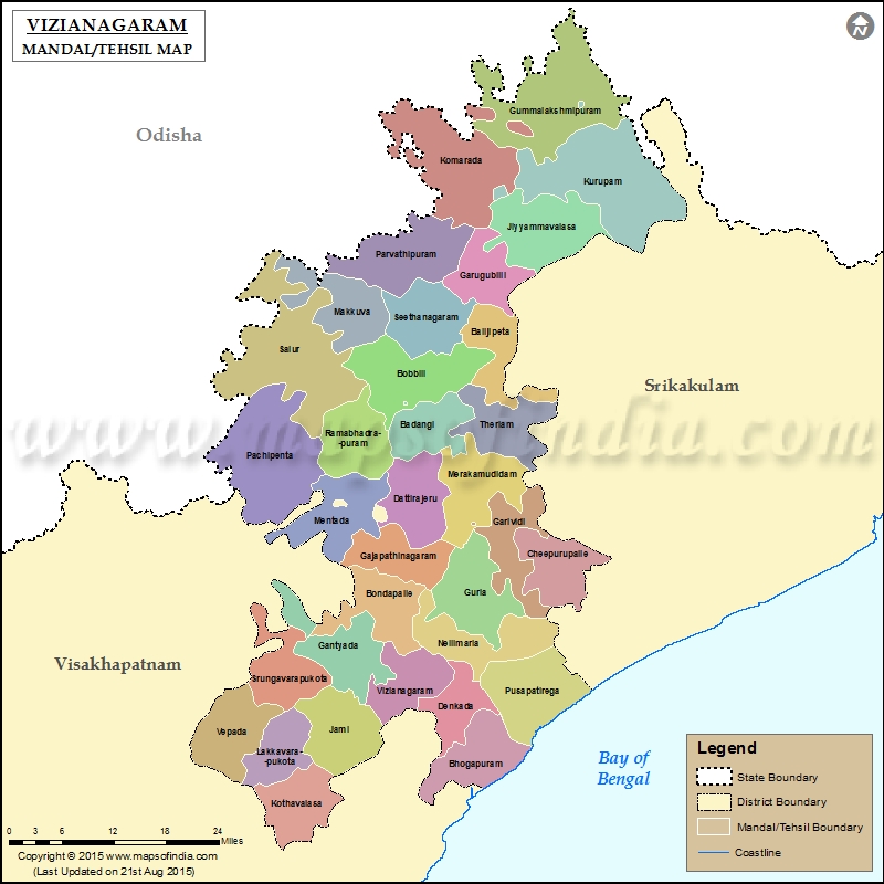 Map of Vizianagaram Tehsil