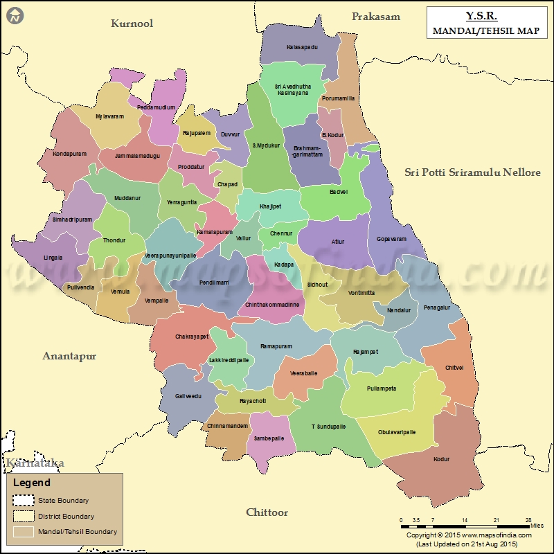 Map of Kadapa Tehsil