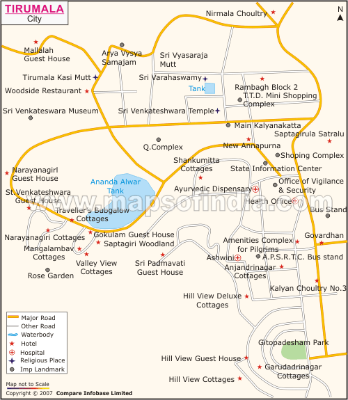 Tirumala City Map