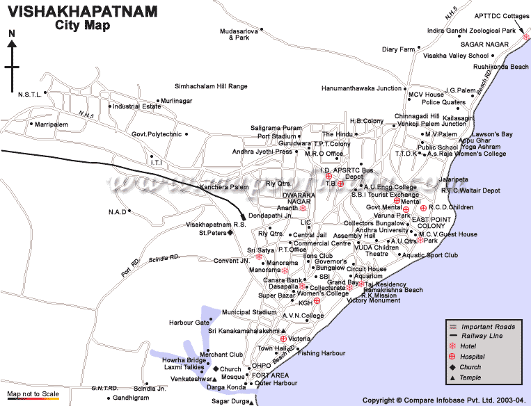 Vishakhapatnam City Map