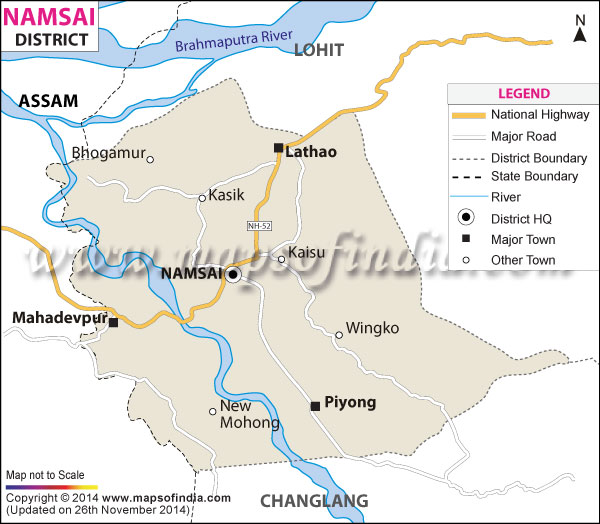 Namsai District Map