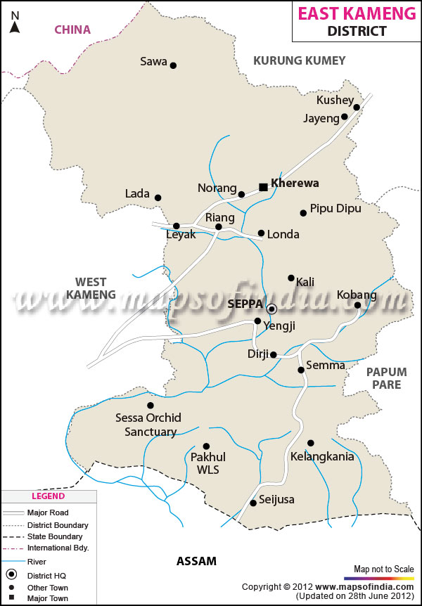 East Kameng Location Map