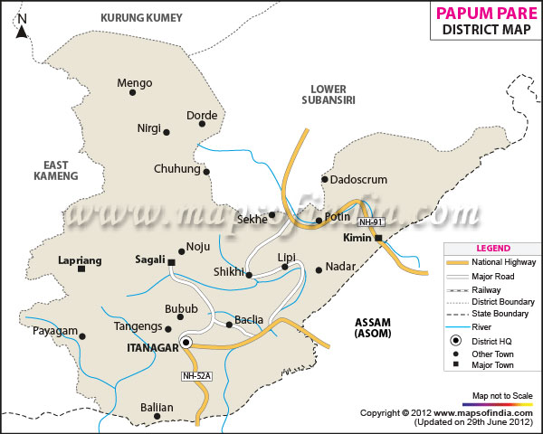 Papum Pare Location Map