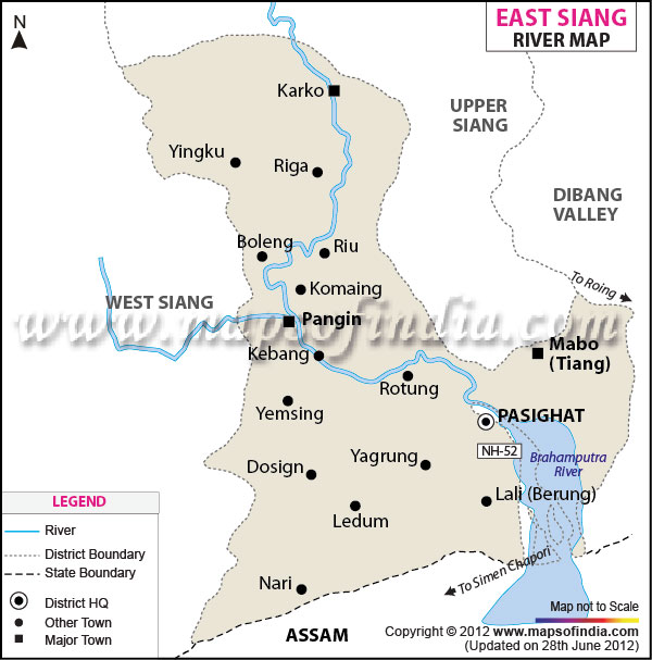 River Map of East Siang 