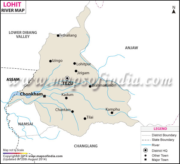 River Map of Lohit 