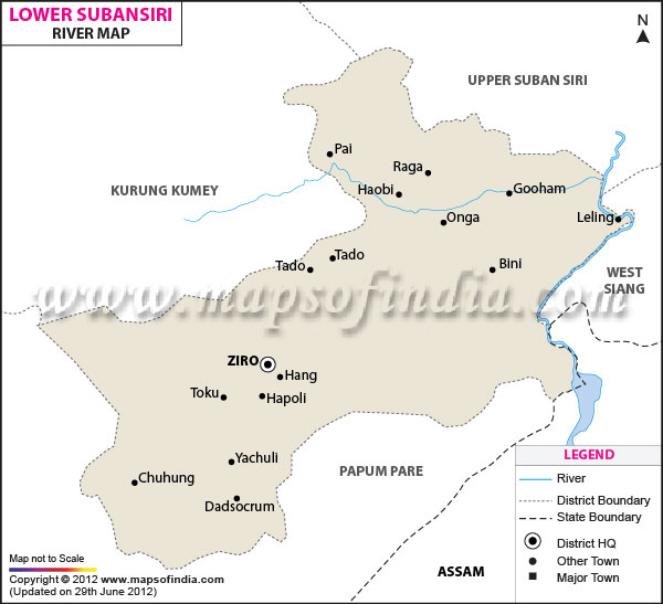 River Map of Lower Subansiri 