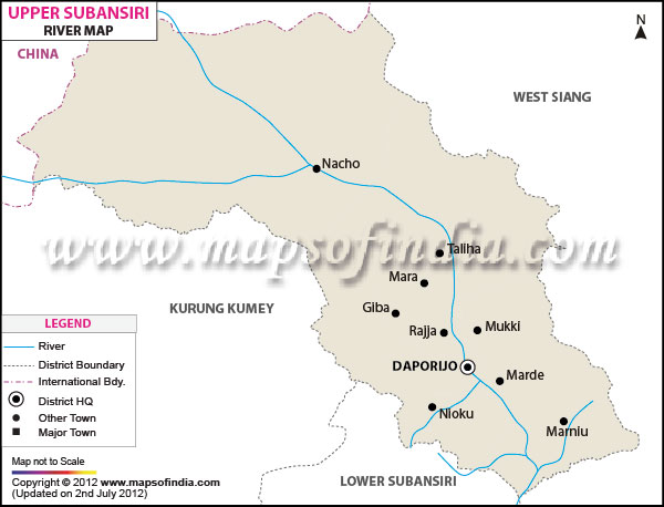 River Map of Upper Subansiri 