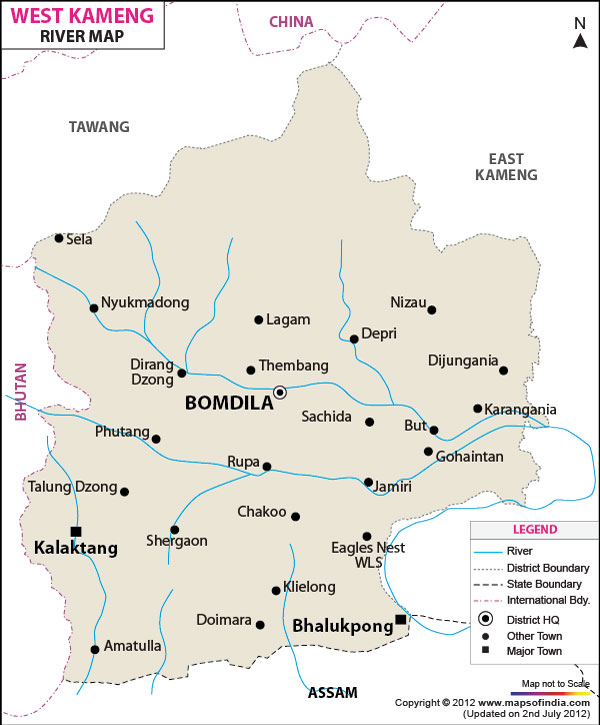 River Map of West Kameng 