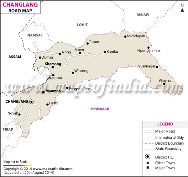 Road Map of Changlang