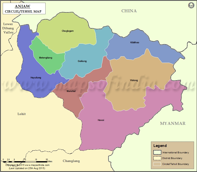Tehsil Map of Anjaw
