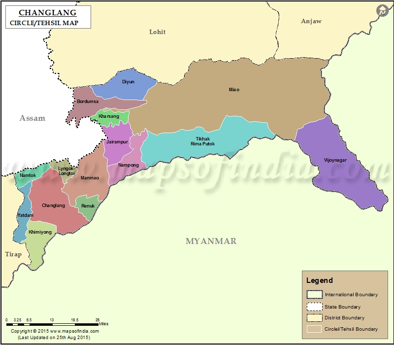 Tehsil Map of Changlang