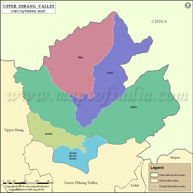 Tehsil Map of Dibang Valley