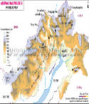 Arunachal Pradesh Physical Map