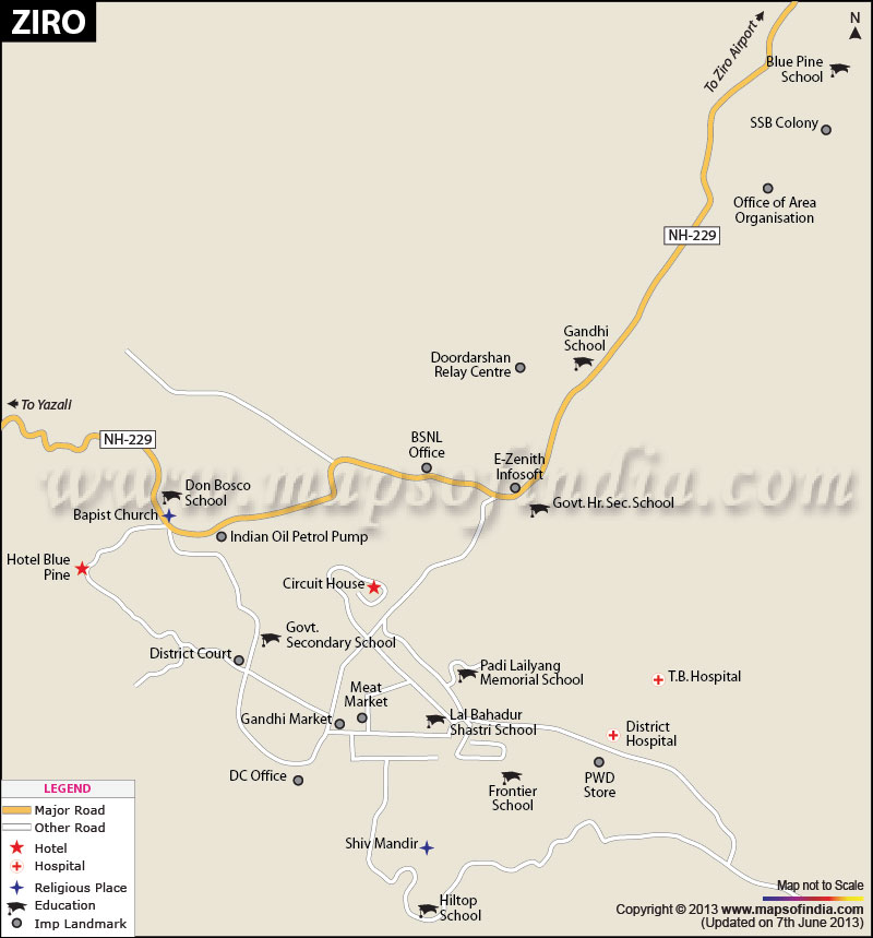 Tawang City Map