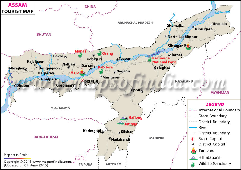 tourist map of assam