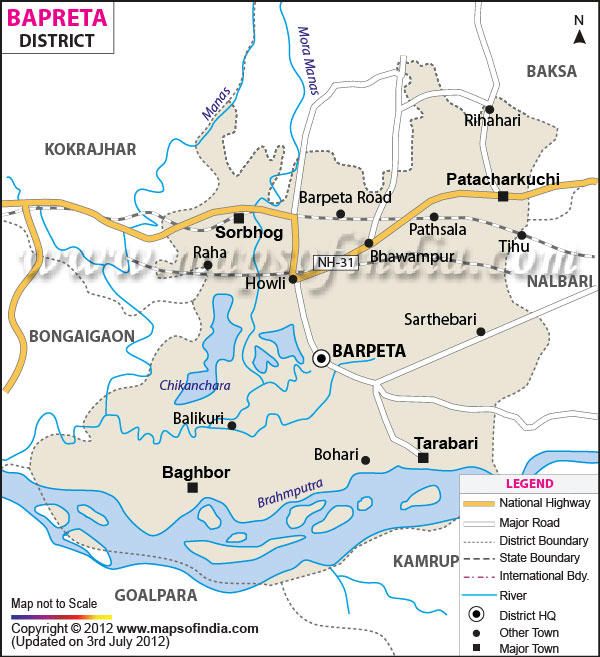 District Map of Barpeta 