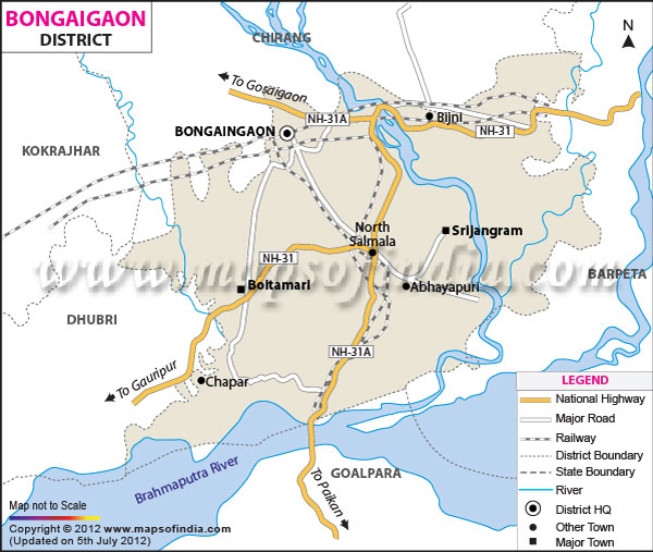 District Map of Bongaigaon 