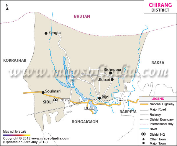District Map of Chirang 