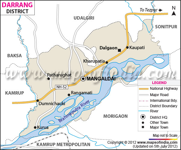 District Map of Darrang 