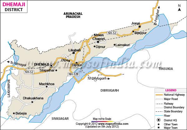 District Map of Dhemaji 