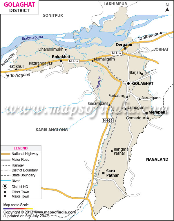 District Map of Golaghat 